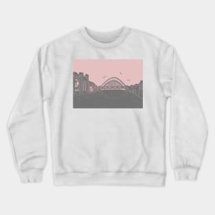 Bridges of NewcastleGateshead Quayside Crewneck Sweatshirt